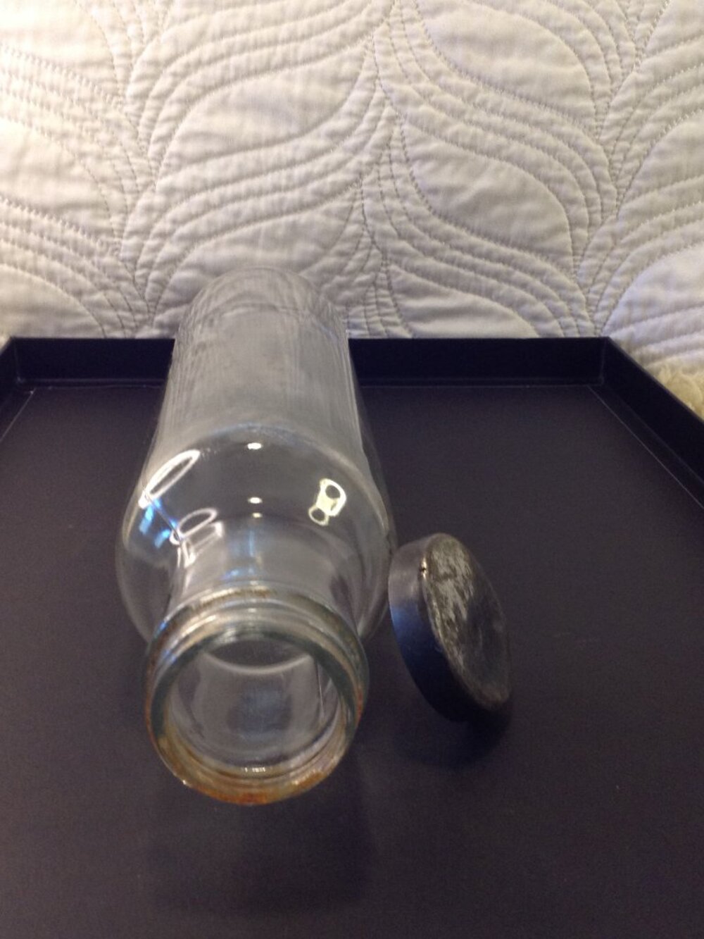 VTG/ANT Original Clear Glass 6 x 14" Rolling Pin Cap Nostalgic Kitchencore Retro - Picture 6 of 6